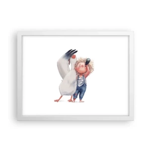 Póster en marco blanco - Un plan para un gran viaje - 40x30 cm