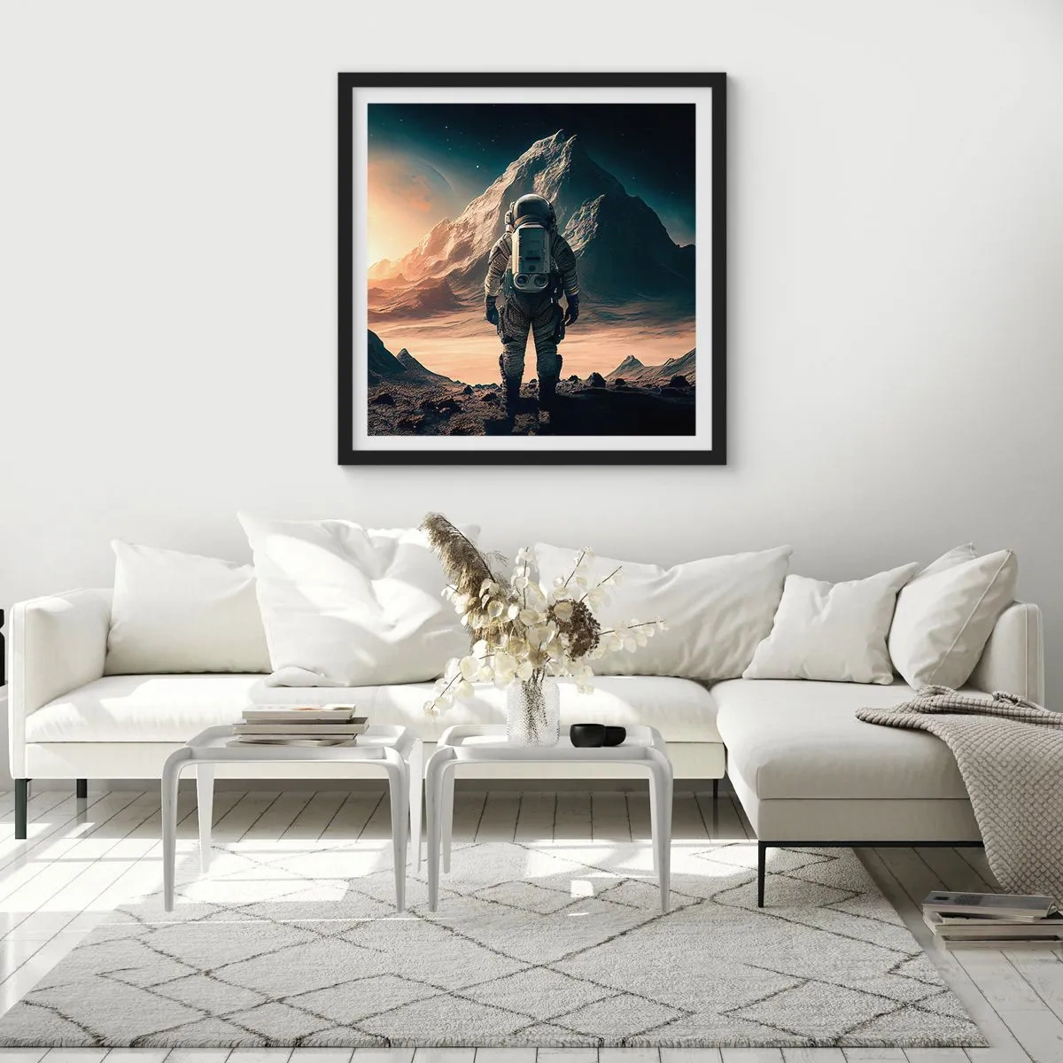 Póster en marco negro - Un nuevo reto - 50x50 cm