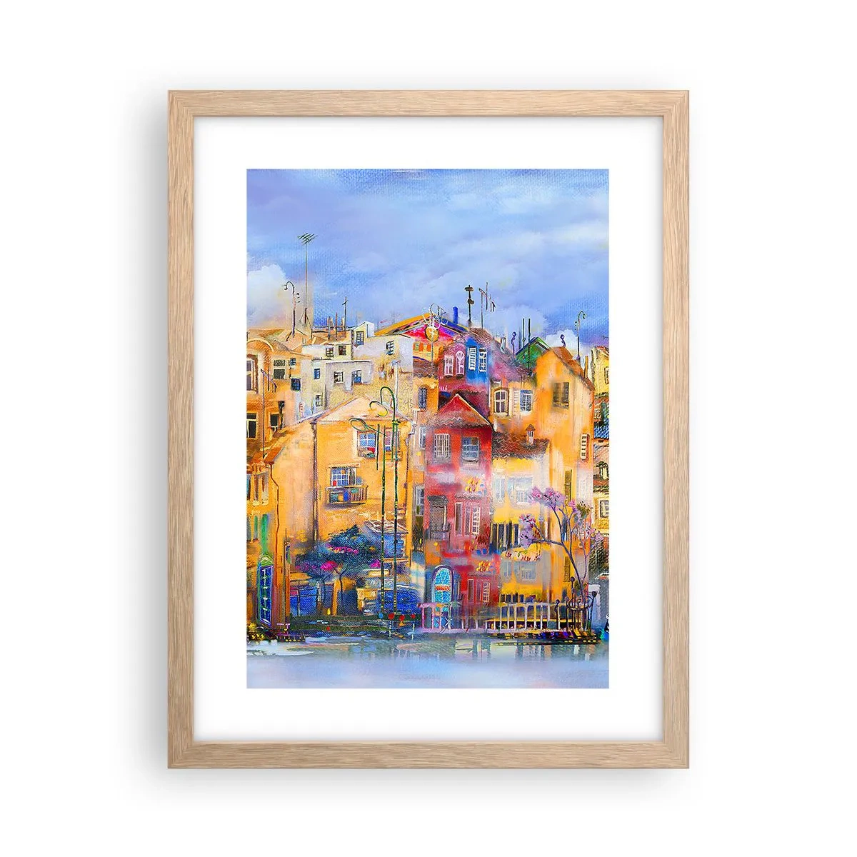 Póster en marco roble claro - Estamos juntos - 30x40 cm