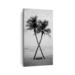 Cuadro sobre lienzo - Impresión de Imagen - Las eternas inquilinas de la playa - 45x80 cm