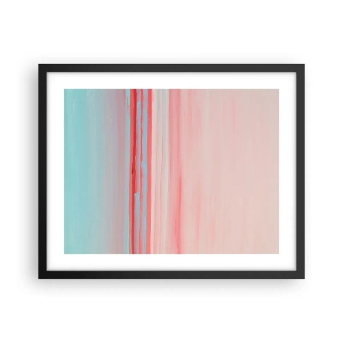 Póster en marco negro - Abstracción al amanecer - 50x40 cm