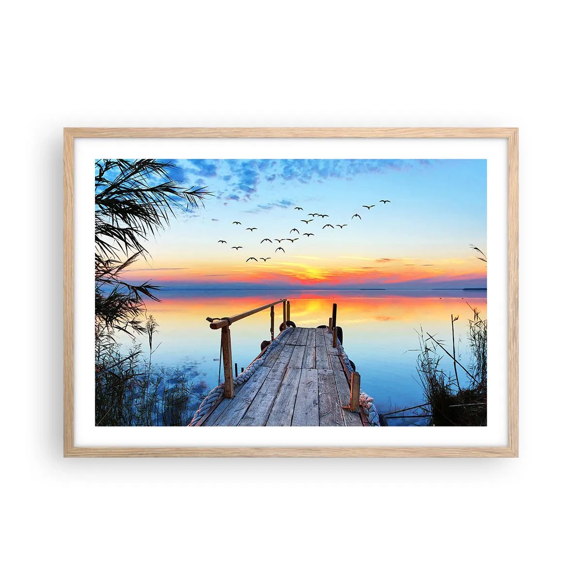 Póster en marco roble claro - Es hora de volver... - 70x50 cm