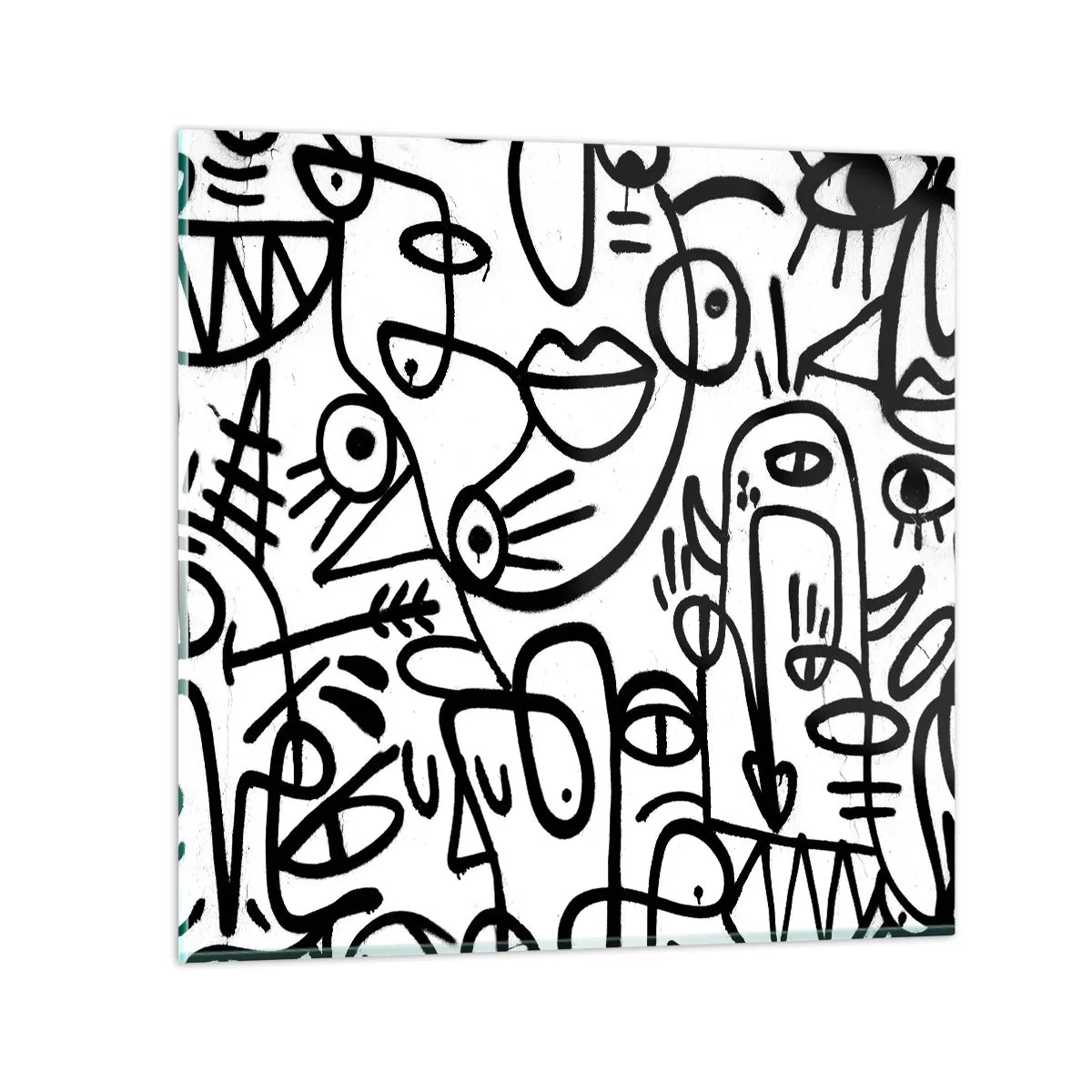 Cuadro sobre vidrio - Impresiones sobre Vidrio - Rostros y espejismos - 30x30 cm
