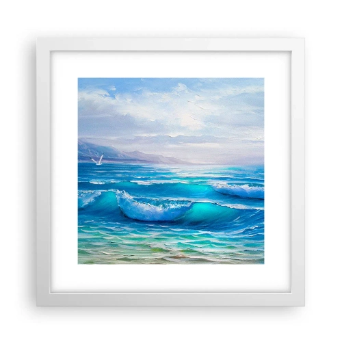 Póster en marco blanco - Trae consuelo - 30x30 cm