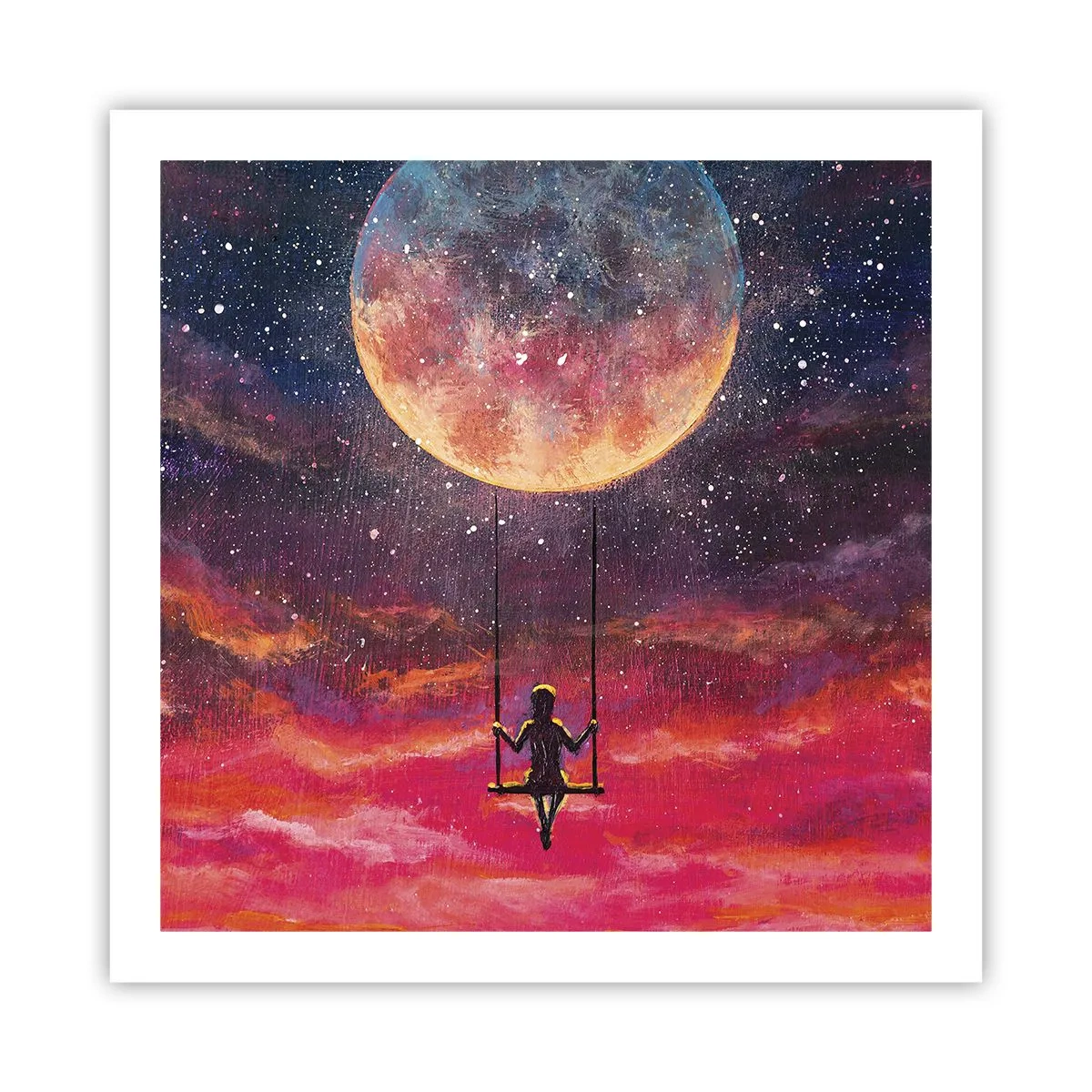 Póster - Disfrutar de las nubes - 60x60 cm