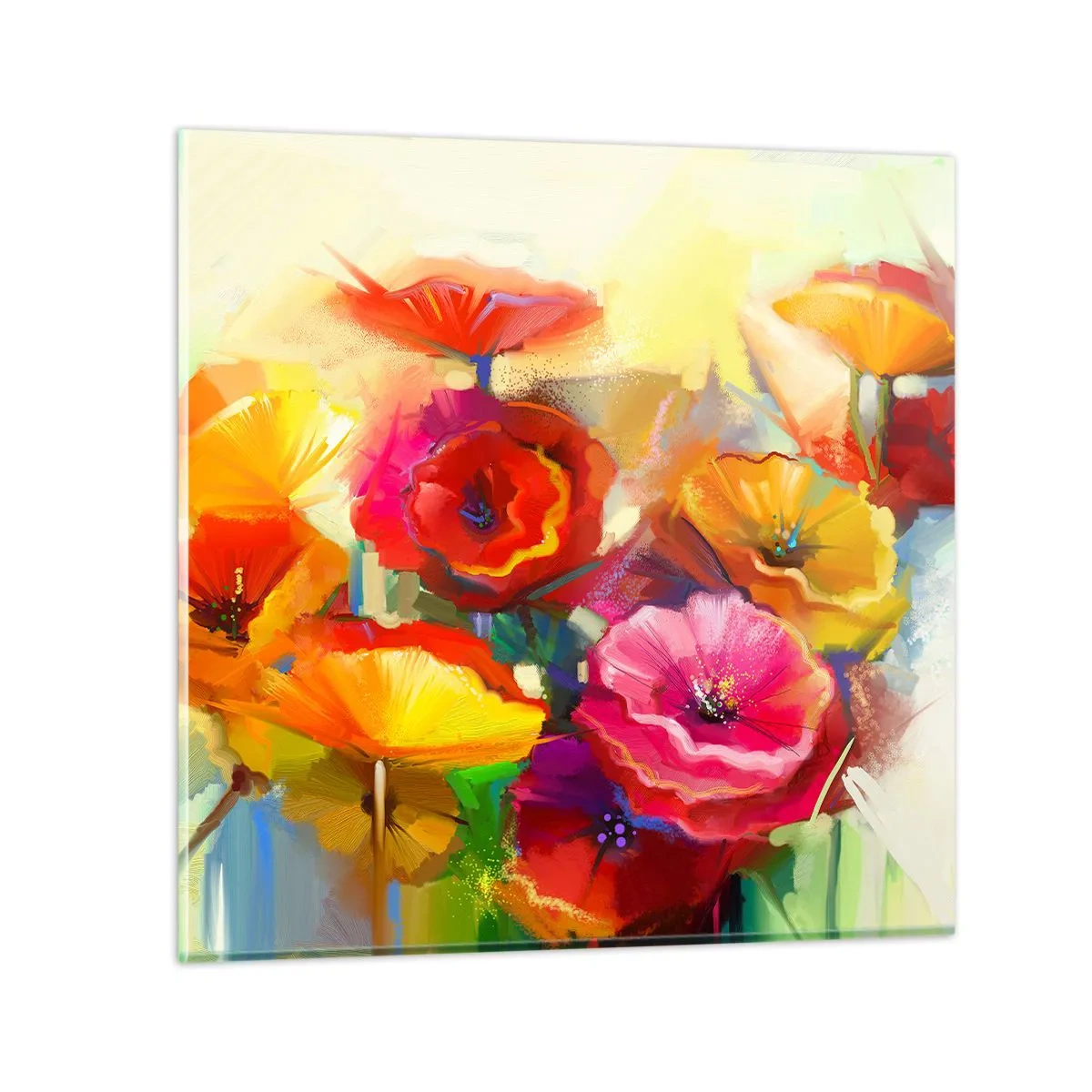 Cuadro sobre vidrio - Impresiones sobre Vidrio - No solo rojo - 30x30 cm