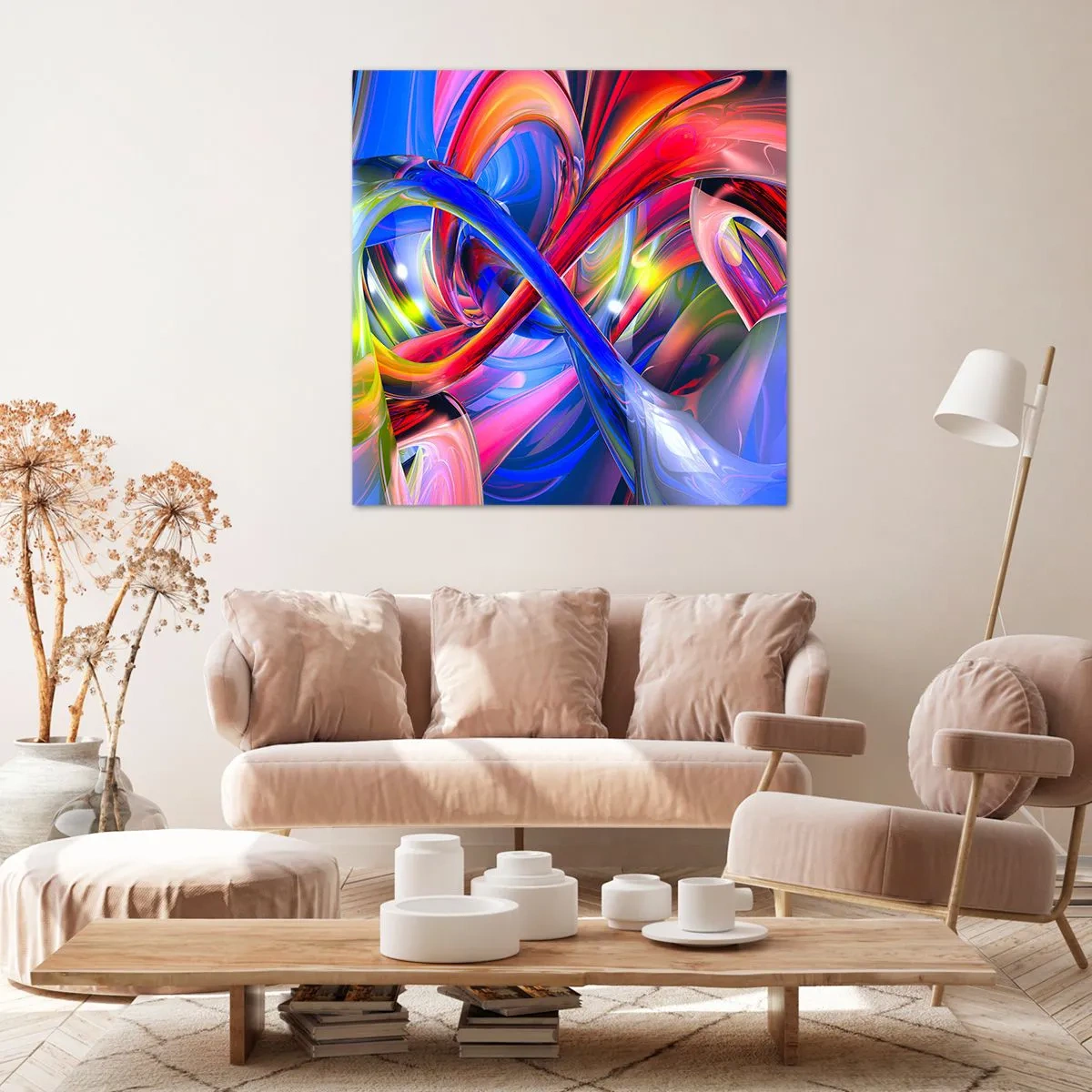 Cuadro sobre lienzo - Impresión de Imagen - Una danza de colores - 30x30 cm