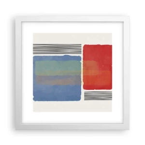 Póster en marco blanco - Espíritu y alma de la geometría - 30x30 cm