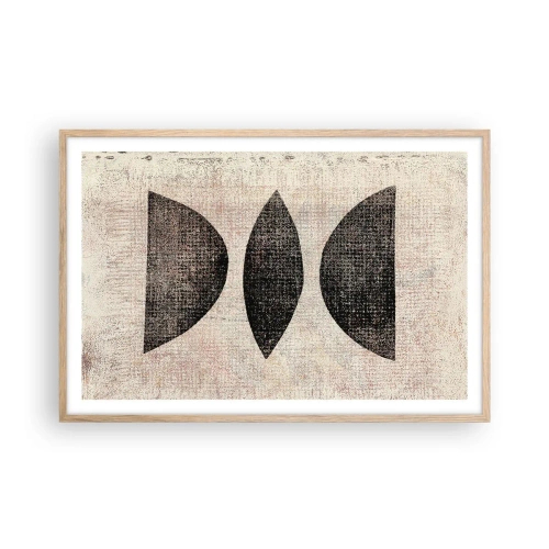 Póster en marco roble claro - Abstracción étnica - 91x61 cm