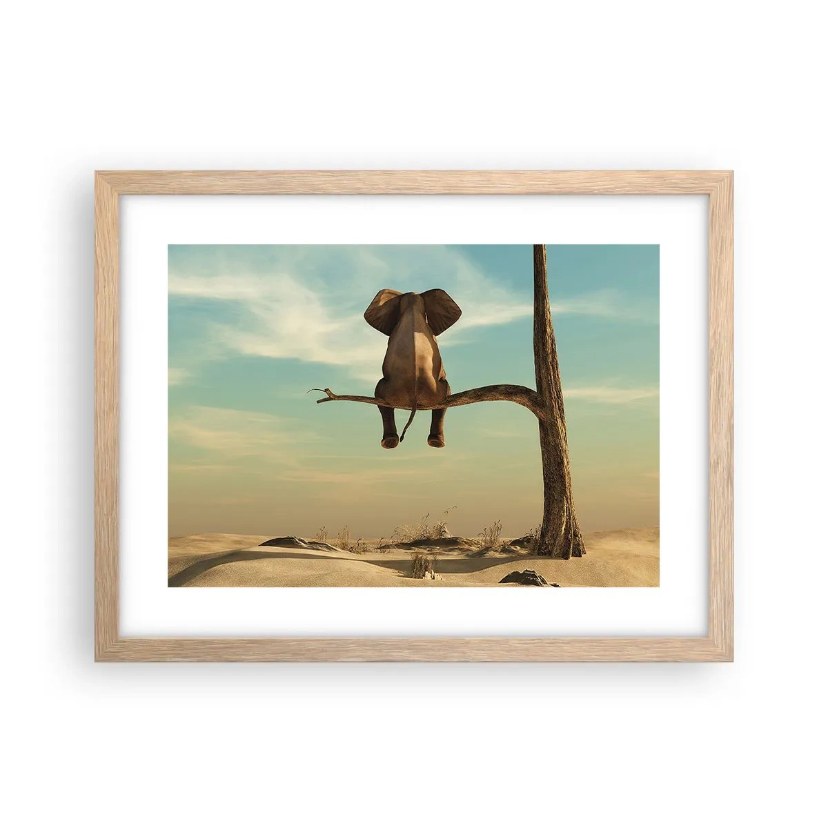 Póster en marco roble claro - Un nuevo punto de vista - 40x30 cm