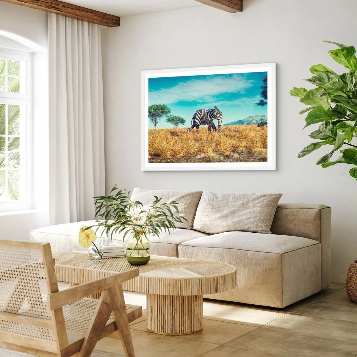 Póster en marco blanco - El gris ya no está de moda - 91x61 cm