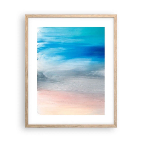 Póster en marco roble claro - Elementos: aire - 40x50 cm