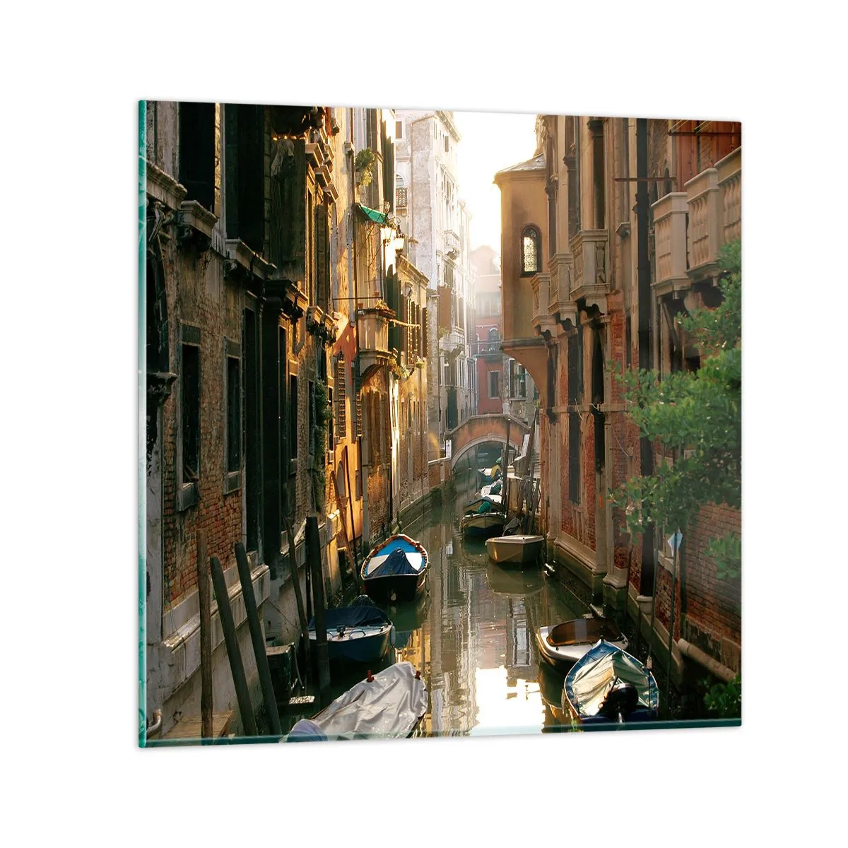 Cuadro sobre vidrio - Impresiones sobre Vidrio - En un callejón veneciano - 40x40 cm