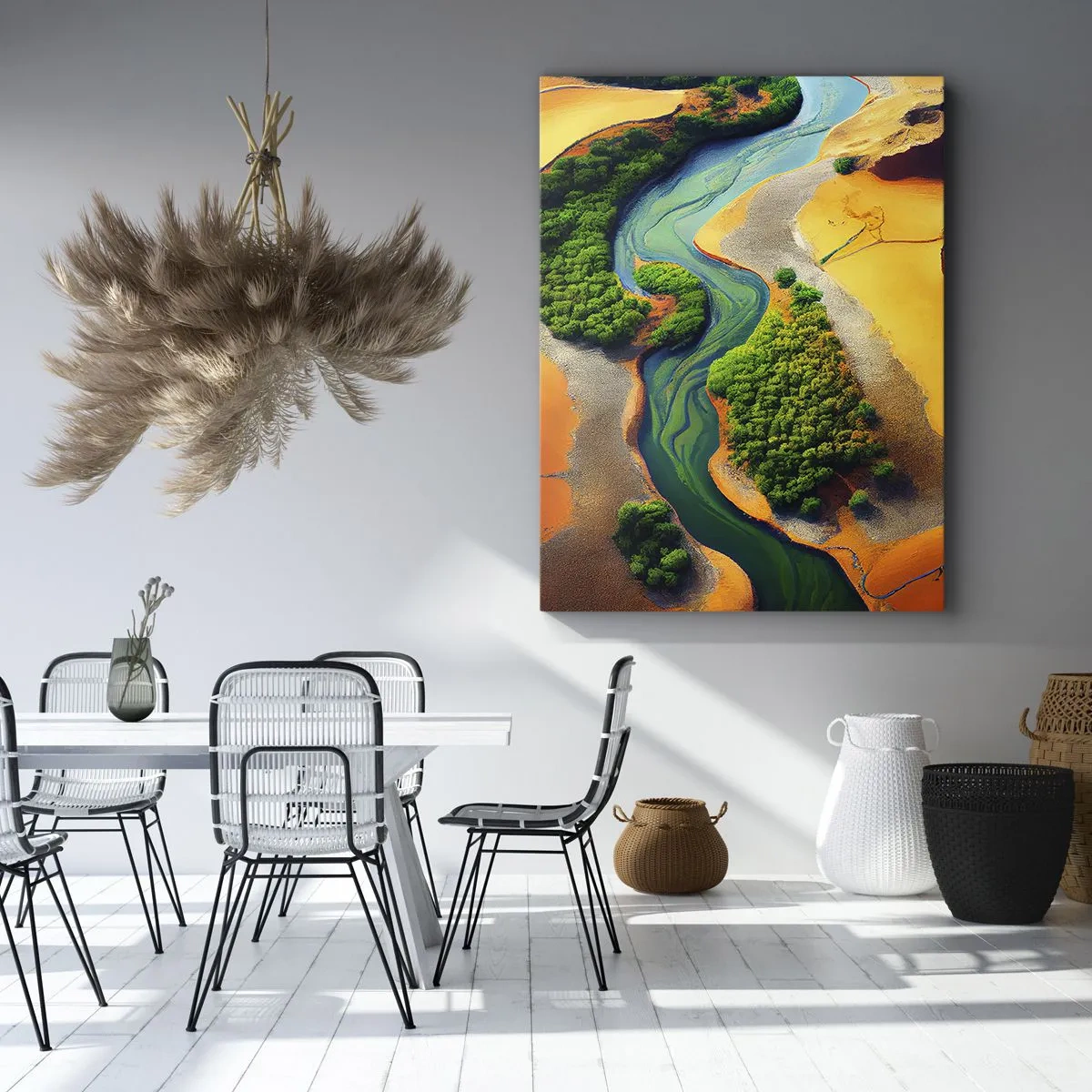 Cuadro sobre lienzo - Impresión de Imagen - Río que da vida - 65x120 cm