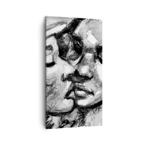 Cuadro sobre lienzo - Impresión de Imagen - Un momento tierno - 45x80 cm