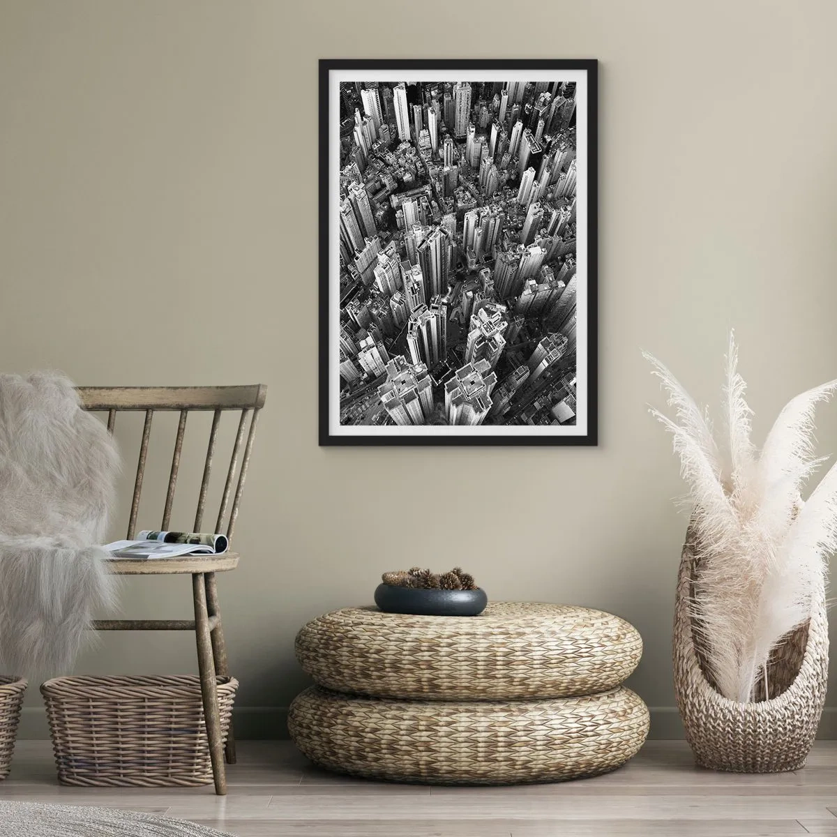 Póster en marco negro - Cada vez más alto - 30x40 cm