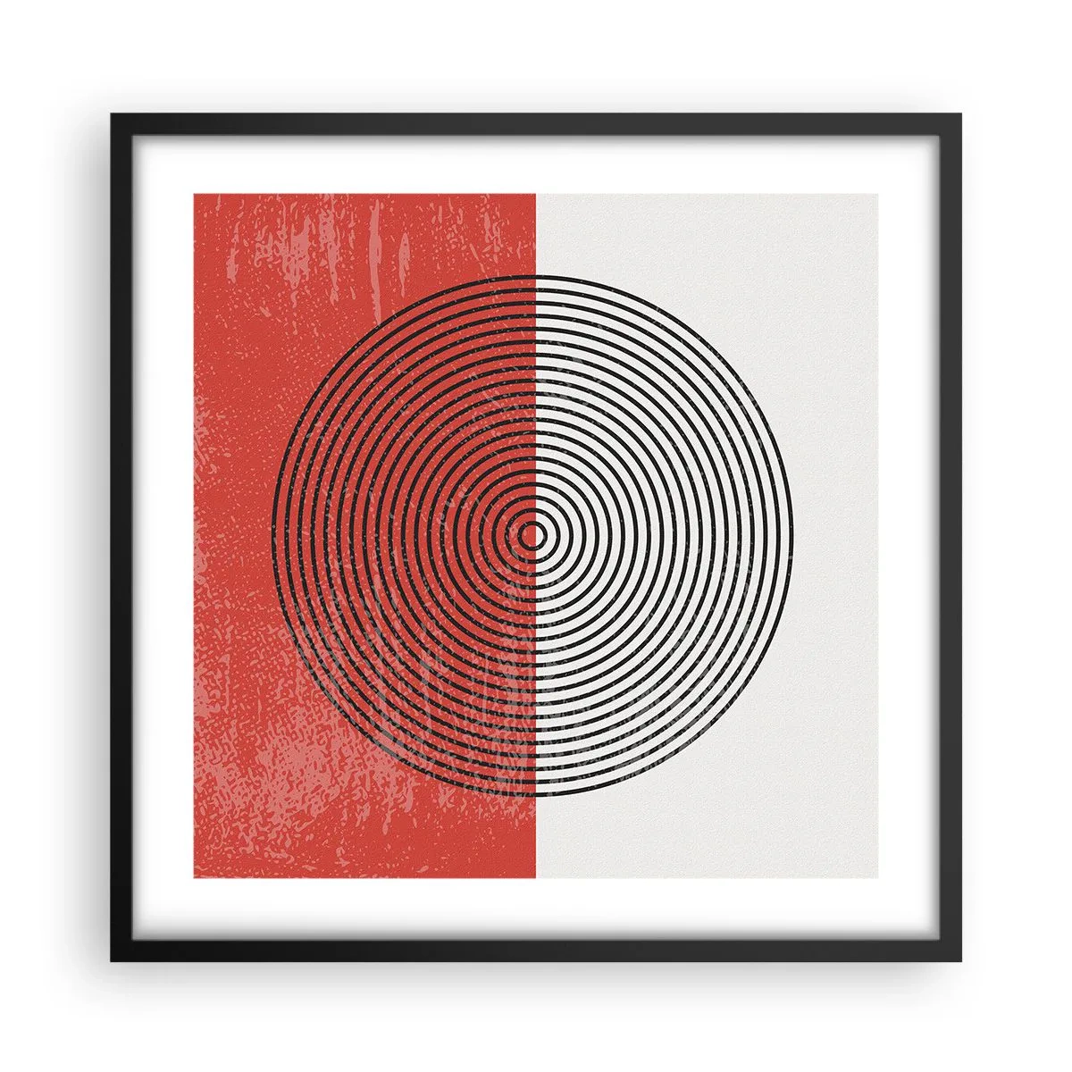 Póster en marco negro - En el corazón de la misma - 50x50 cm