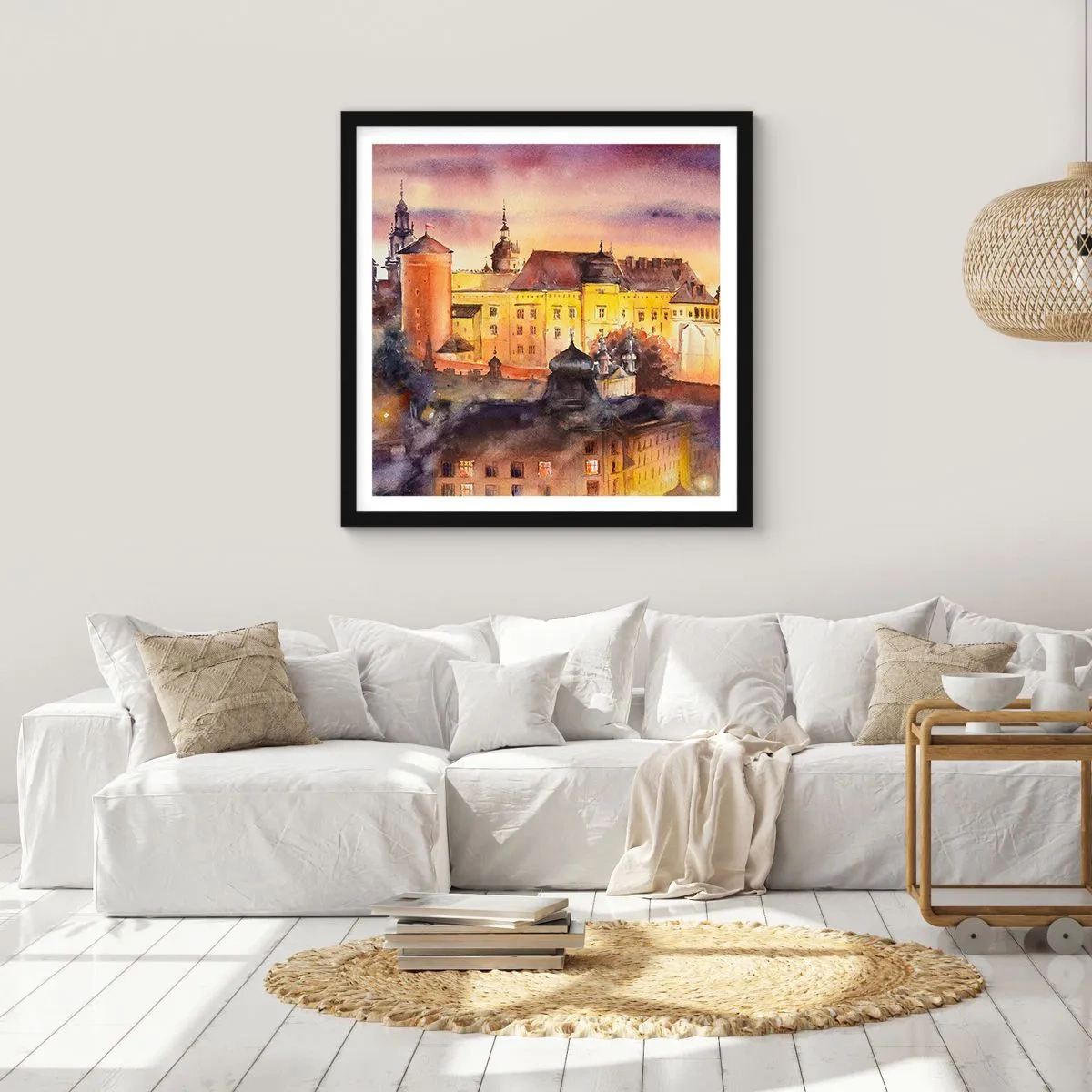 Póster en marco negro - Una historia y un cuento - 30x30 cm