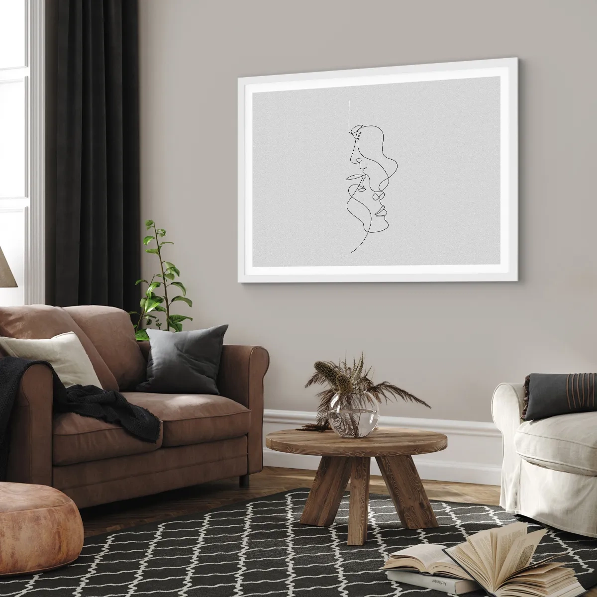 Póster en marco blanco - El calor de los deseos lúgubres - 70x50 cm