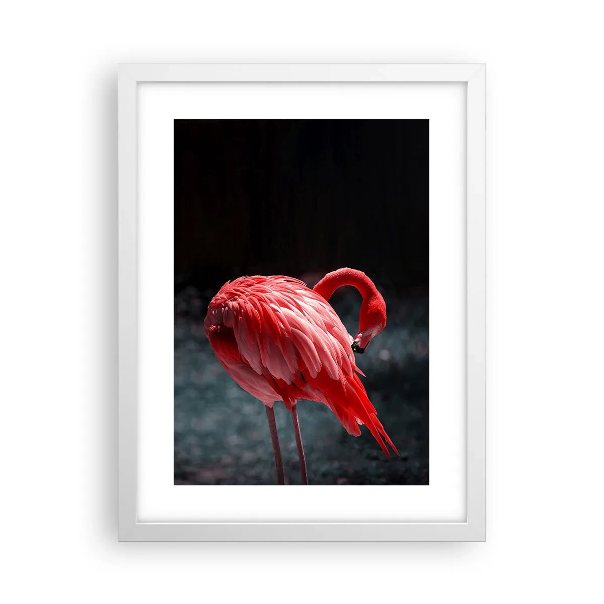 Póster en marco blanco - Un poema carmesí de la naturaleza - 30x40 cm