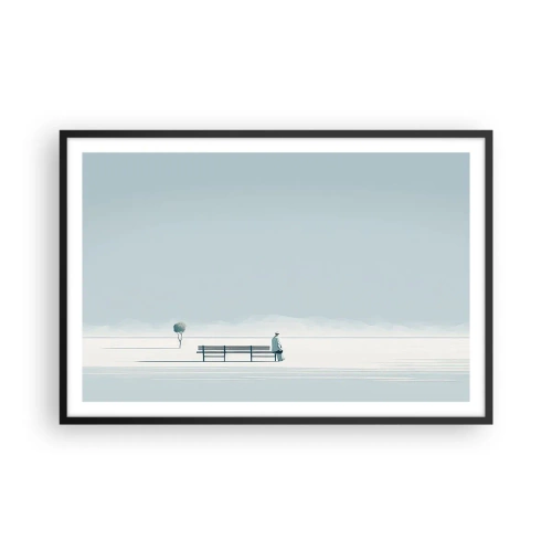 Póster en marco negro - Sí, estoy esperando - 91x61 cm