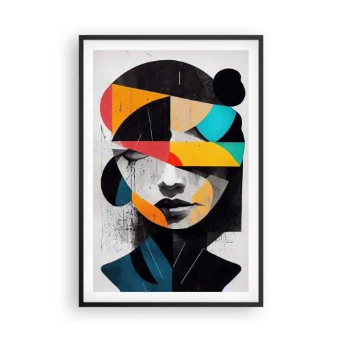 Póster en marco negro - Retrato interior multicolor - 61x91 cm