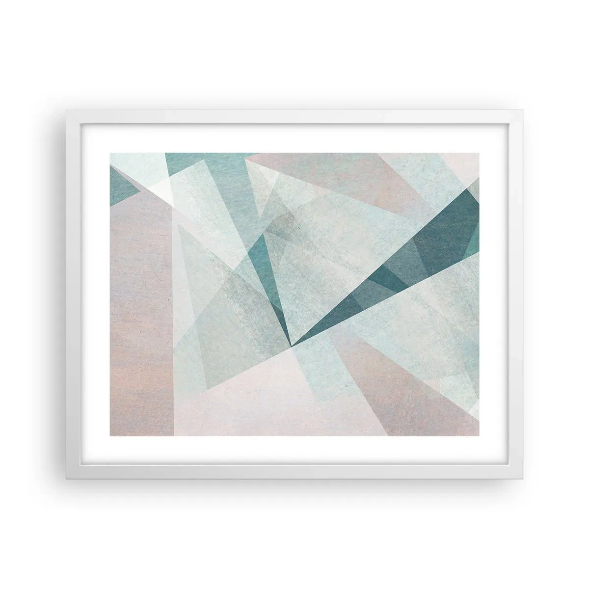 Póster en marco blanco - Tranquilo pero dinámico - 50x40 cm