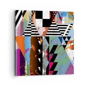 Cuadro sobre lienzo - Impresión de Imagen - Geométrico y orgánico - 70x70 cm