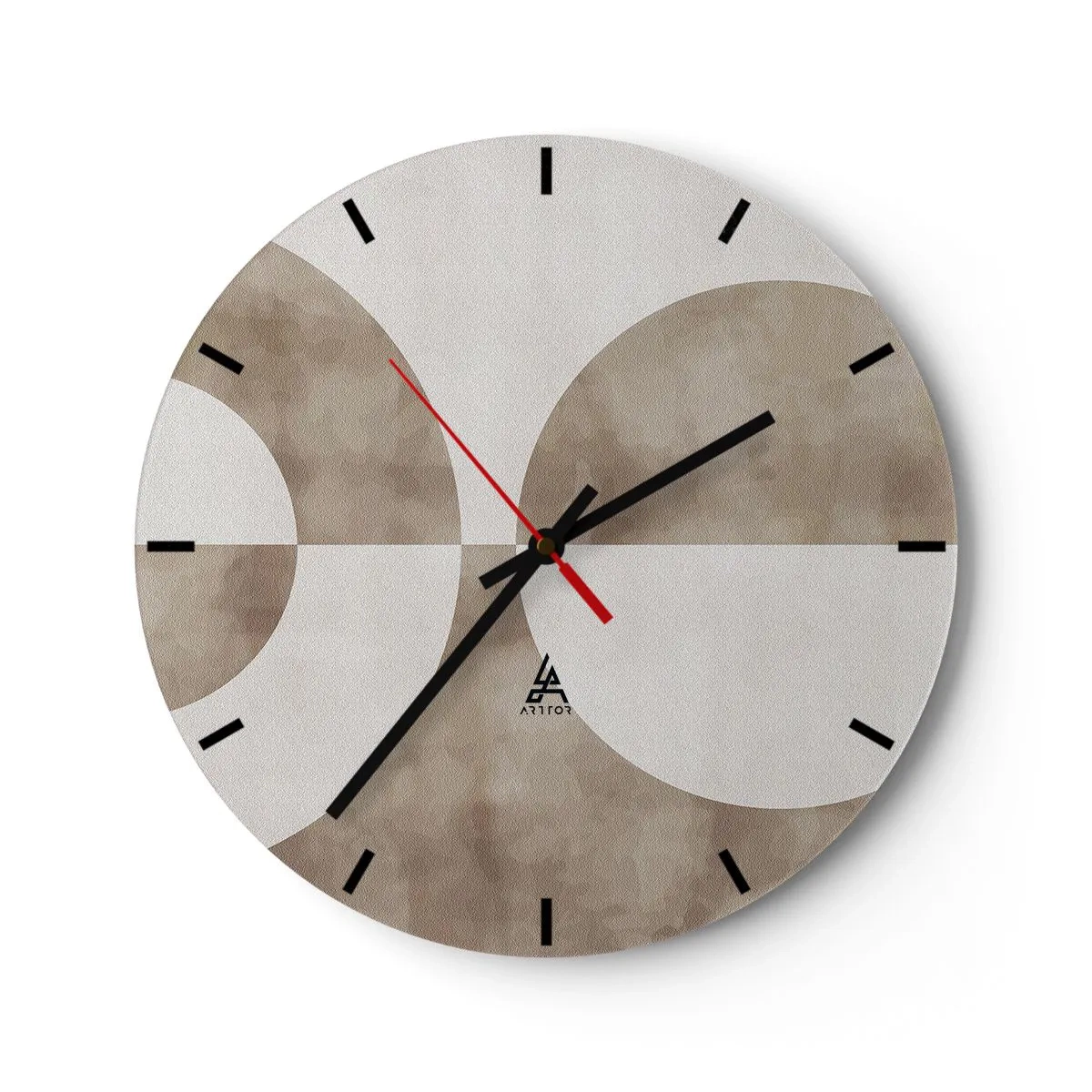 Reloj de pared - Reloj de vidrio - Similitudes y diferencias - 40x40 cm