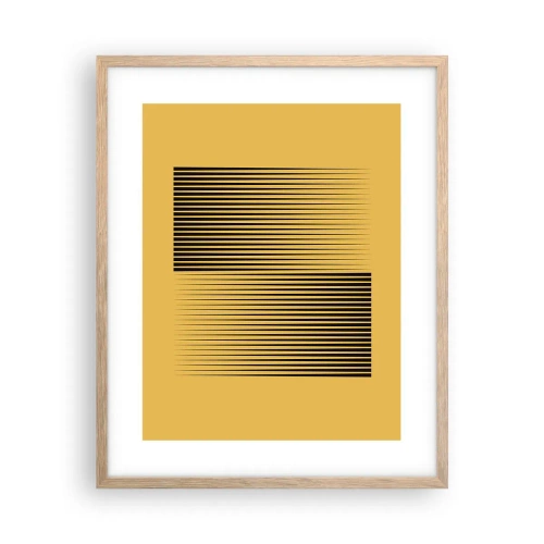 Póster en marco roble claro - Cuadrado de opuestos - 40x50 cm