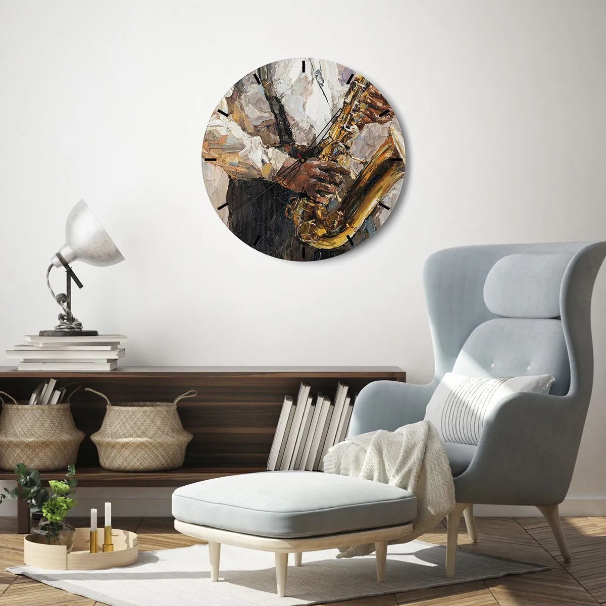 Reloj de pared - Reloj de vidrio - Llegó el momento del solo - 40x40 cm