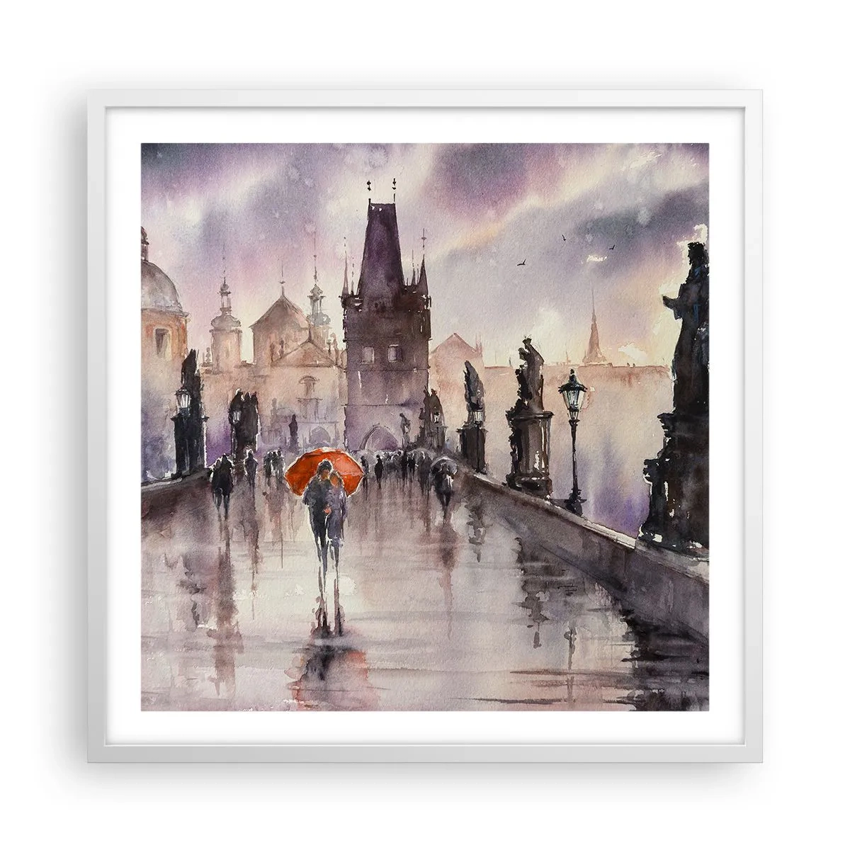 Póster en marco blanco - La gente no cambia - 60x60 cm