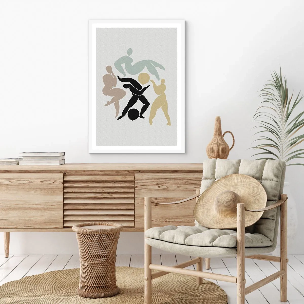 Póster en marco blanco - Movimiento para la salud y la belleza - 30x40 cm