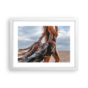 Póster en marco blanco - La chamana - 40x30 cm