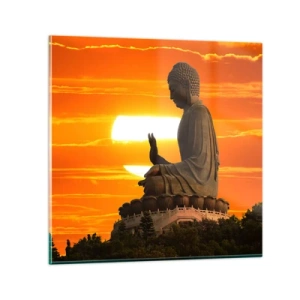 Cuadro sobre vidrio - Impresiones sobre Vidrio - Sin miedo al mundo - 40x40 cm