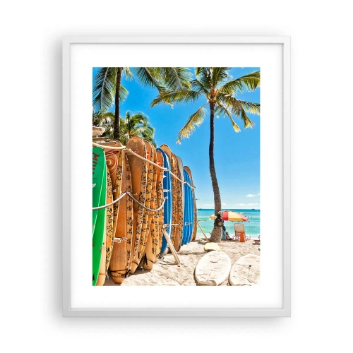 Póster en marco blanco - Diversión soleada - 40x50 cm