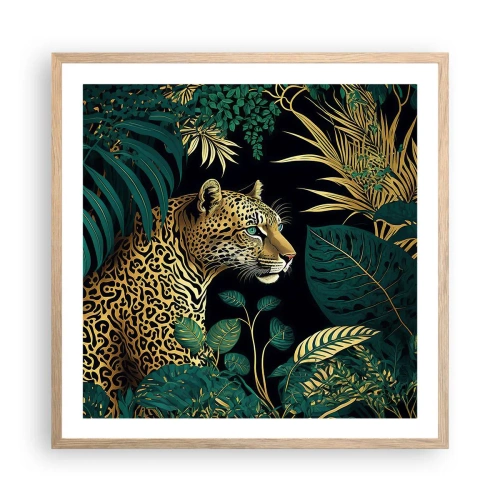 Póster en marco roble claro - El anfitrión en la jungla - 60x60 cm