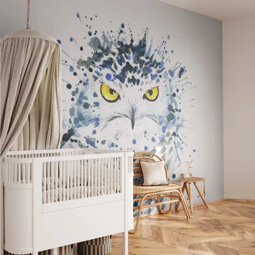 Fotomural Premium Canvas - Directo a los ojos - Pájaro, Búho, animales - 400x280 cm