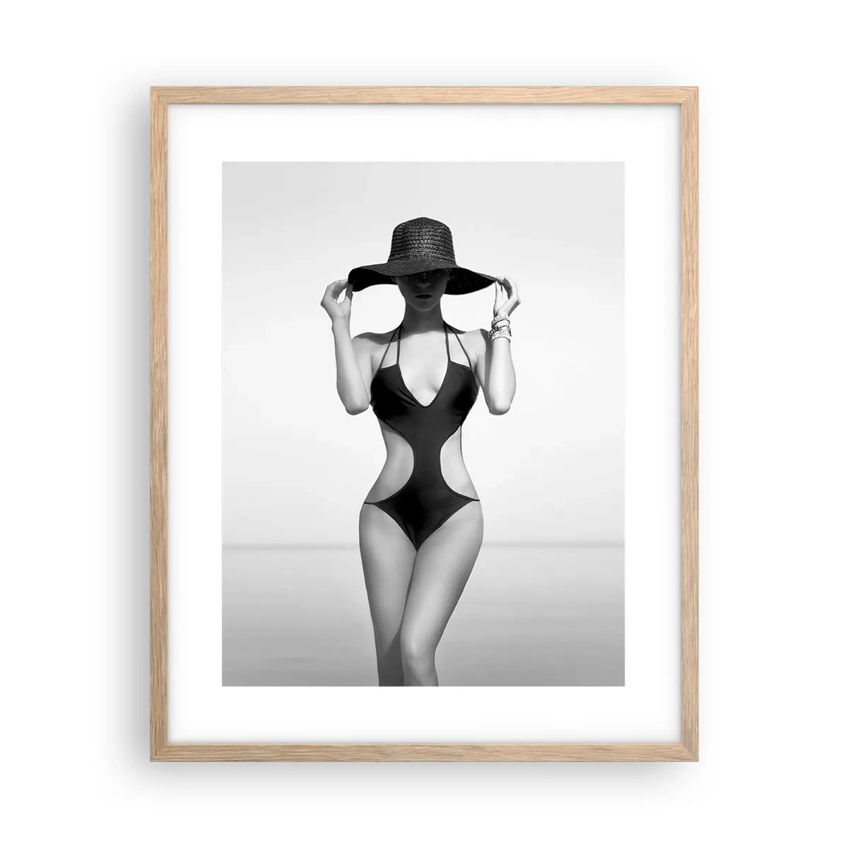 Póster en marco roble claro - Mi nombre es Elegancia - 40x50 cm