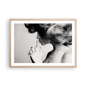 Póster en marco roble claro - Escucharme a mí misma - 70x50 cm