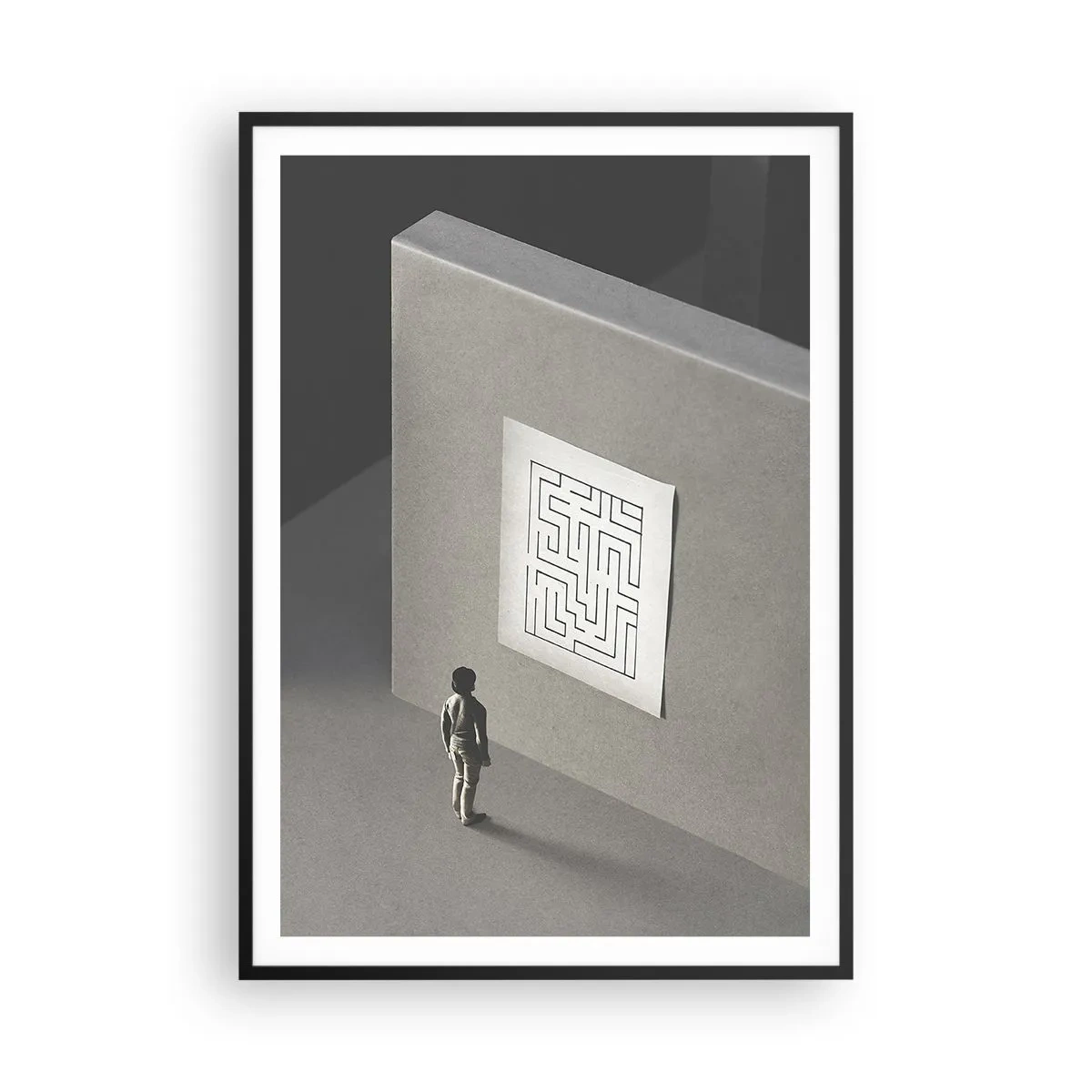 Póster en marco negro - ¿Pero dónde estoy? - 70x100 cm