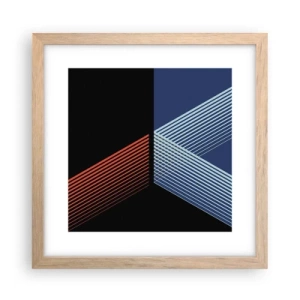 Póster en marco roble claro - La rectitud - 30x30 cm