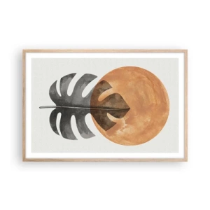 Póster en marco roble claro - Siempre el sol - 91x61 cm