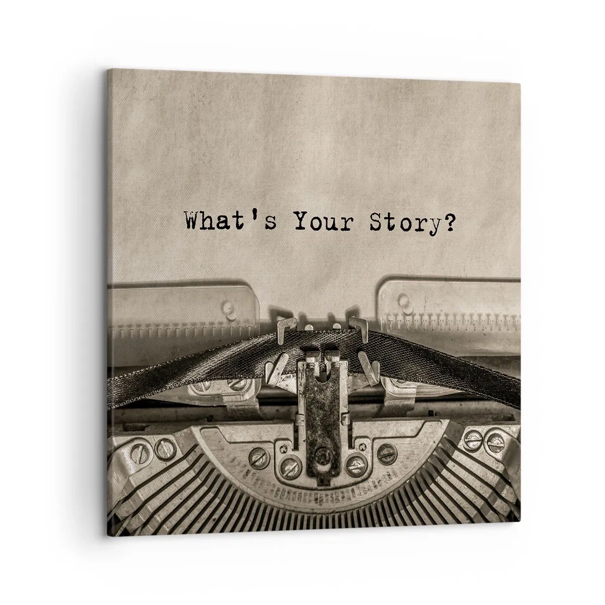 Cuadro sobre lienzo - Impresión de Imagen - Solo espero una respuesta - 50x50 cm