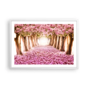 Póster en marco blanco - El camino al paraíso - 70x50 cm