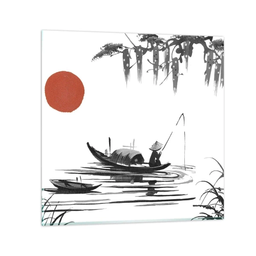 Cuadro sobre vidrio - Impresiones sobre Vidrio - Una tarde asiática - 50x50 cm