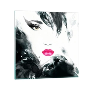 Cuadro sobre vidrio - Impresiones sobre Vidrio - ¡Cuidado! Femme fatale - 50x50 cm