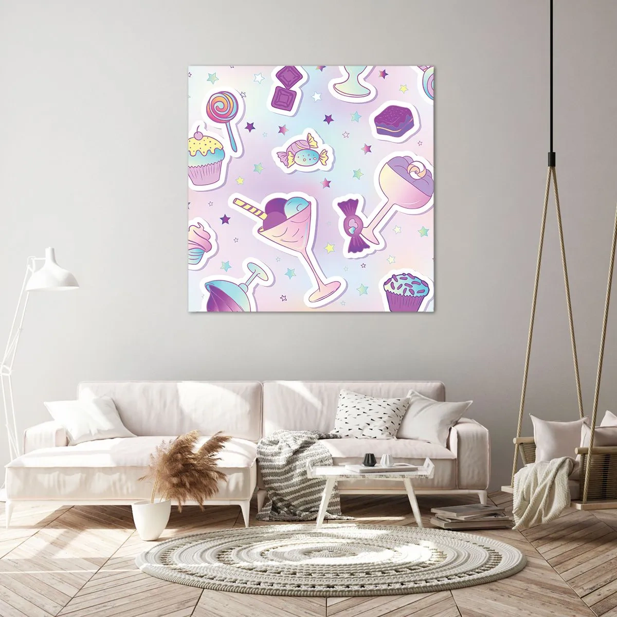 Cuadro sobre lienzo - Impresión de Imagen - Cumplir años todos los días - 70x70 cm