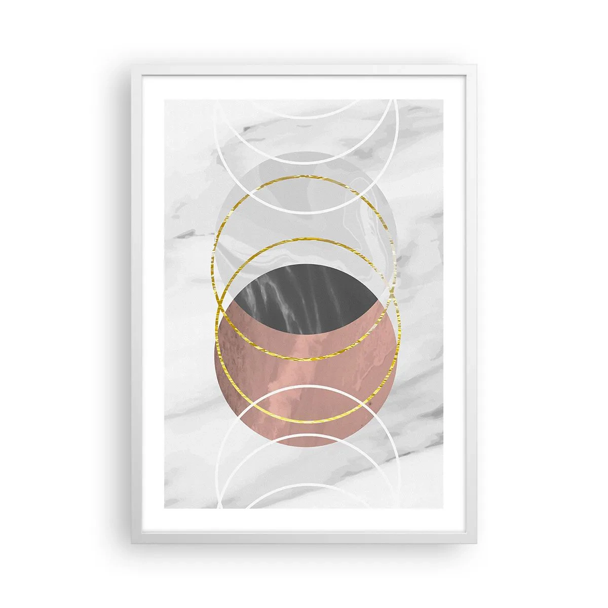 Póster en marco blanco - Música de las esferas - 50x70 cm