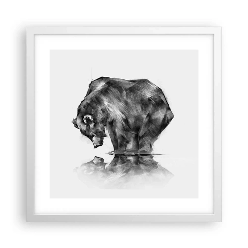 Póster en marco blanco - Es bueno ver a alguien cercano - 40x40 cm